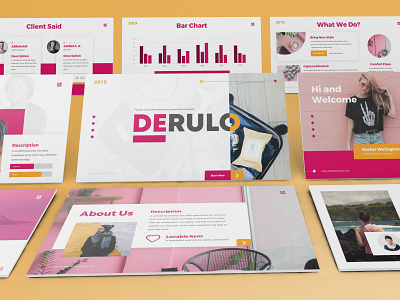 Derulo - Fashion Powerpoint Template abstract business presentation clean finance lookbook minimal pitchdeck powerpoint template presentation simple