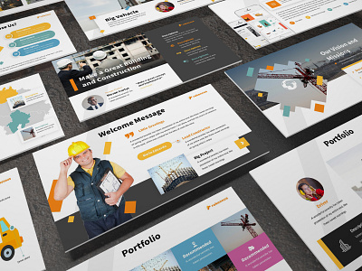 Rakennus - Construction Powerpoint Template abstract business presentation clean keynote template lookbook pitchdeck powerpoint template presentation simple slides