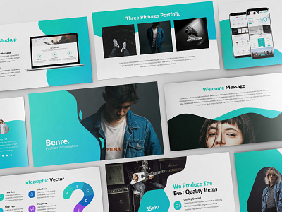 Benre - Fashion Powerpoint Template business presentation finance investor keynote template minimal pitchdeck powerpoint template presentation proposal simple