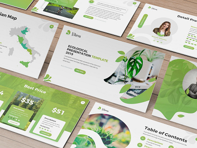 Vihrea - Beauty Powerpoint Template business presentation clean investor lookbook minimal pitchdeck powerpoint template presentation simple slides