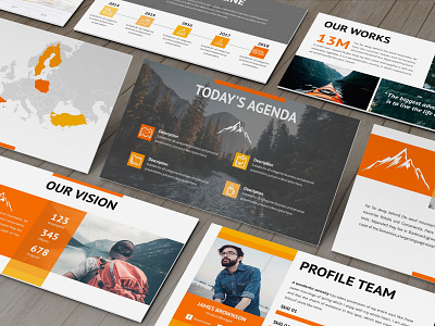 Montana - Adventure Powerpoint Template business presentation finance illustration investor lookbook pitchdeck powerpoint template presentation proposal simple