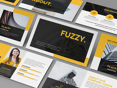 Fuzzy - Creative Powerpoint Presentation Template business presentation clean finance investor lookbook minimal pitchdeck powerpoint template presentation simple