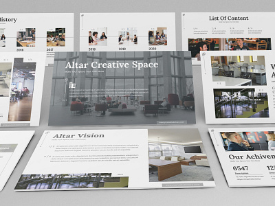 Altar - Creative Space Powerpoint Template abstract agency business presentation creative fashion finance layout lookbook monochrome pitchdeck powerpoint template presentation simple space