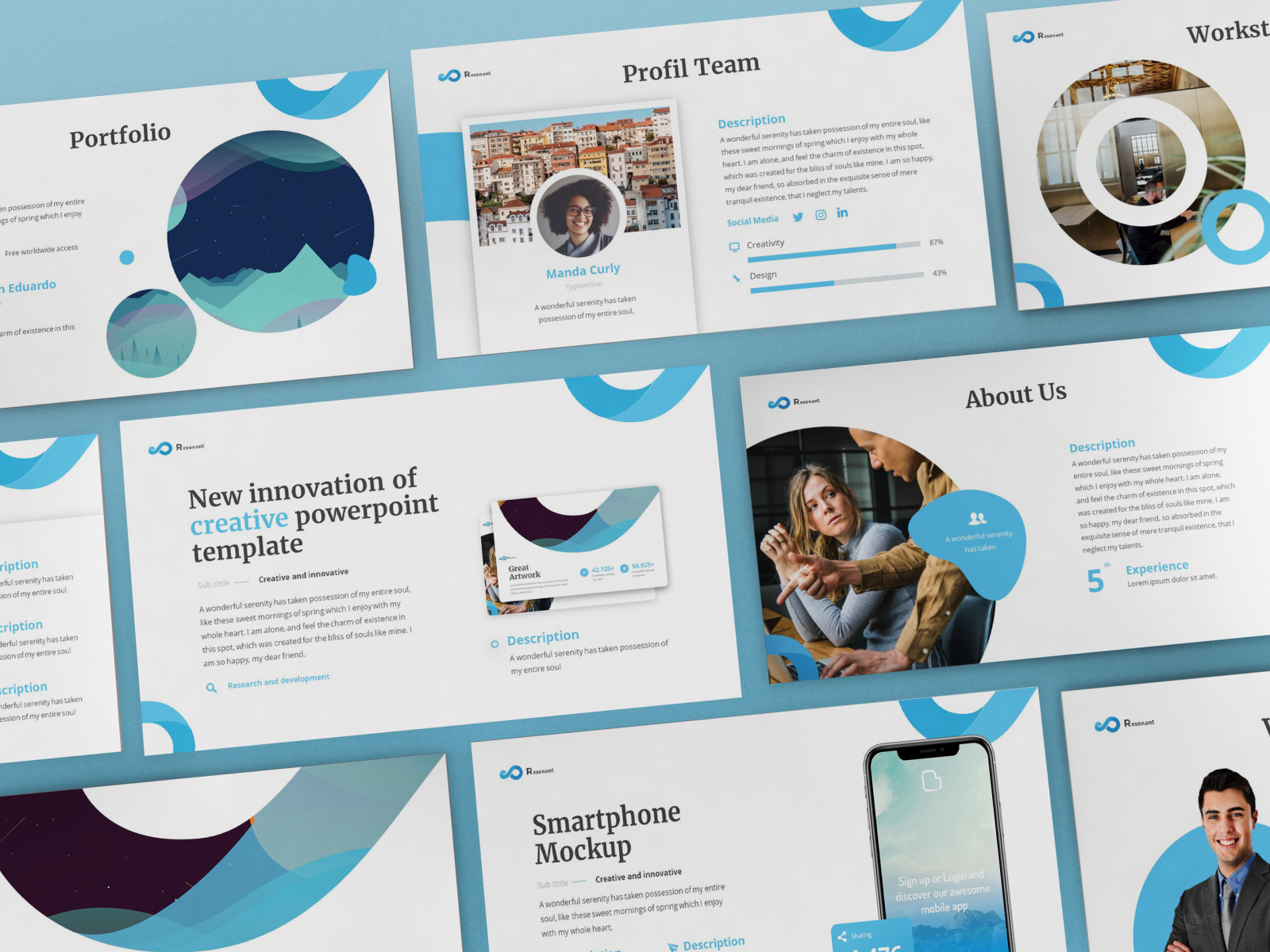 Resonant - Abstract Powerpoint Template by SlideFactory on Dribbble