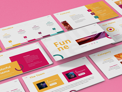 Funne - Creative Powerpoint Template abstract bright business presentation clean investor lookbook minimal modern pitchdeck pithcdeck powerpoint template presentation simple strategy technology