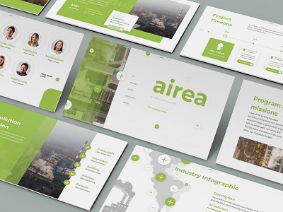 Airea - Air Pollutions Powerpoint Template business presentation ecology energy environmental factory global health illustration lookbook medical powerpoint template presentation protection simple technology virus