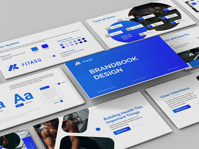 Fitasu - Brandbook Powerpoint Template branding business presentation clean design illustration lookbook minimal pitchdeck simple slides