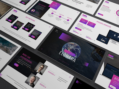 Elonara - Astronomy Powerpoint Template astrology astronomy business presentation clean lookbook minimal pitchdeck powerpoint template presentation purple science simple space