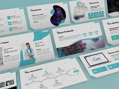 Pandemik - Medical Powerpoint Template business presentation coronavirus disease epidemic hospital laboratory lookbook medicine pitchdeck powerpoint template presentation science simple virus