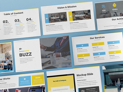 Buzz – Consultant Presentation Template consultant finance minimal pitchdeck powerpoint template presentation simple slides