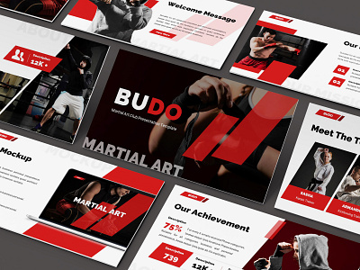 Budo – Martial Arts Presentation Template business presentation keynote template minimal pitchdeck powerpoint template presentation red simple slides sport