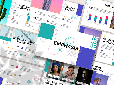 Emphasis – Memphis Presentation Template business presentation clean keynote template memphis design minimal pitchdeck powerpoint template presentation proposal simple slides