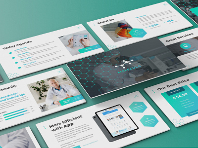 Molecula – Medical Presentation Template business presentation clean keynote template medical minimal pitchdeck powerpoint template presentation proposal simple slides