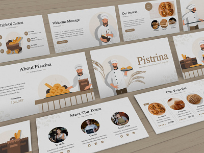 Pistrina – Pastry Presentation Template business presentation clean keynote template lookbook minimal pastry pastry shop pitchdeck powerpoint template presentation proposal simple slides