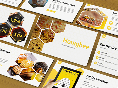 Honigbee – Honey Presentation Template business presentation design keynote template lookbook minimal pitchdeck powerpoint template presentation proposal slides