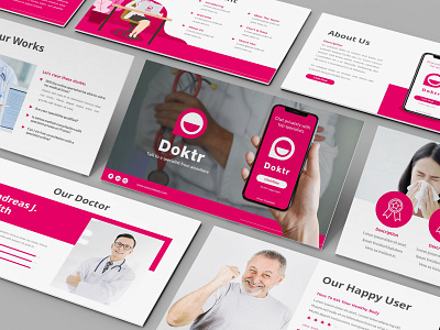 Doktr – Medical Apps Presentation Template business presentation doctor health illustration keynote template lookbook medical minimal pitchdeck powerpoint template presentation proposal proposal template simple slides