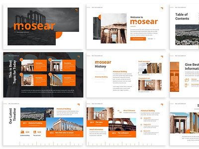 Mosear – Historical Presentation Template business presentation clean historical keynote template lookbook minimal pitchdeck powerpoint template presentation simple slides