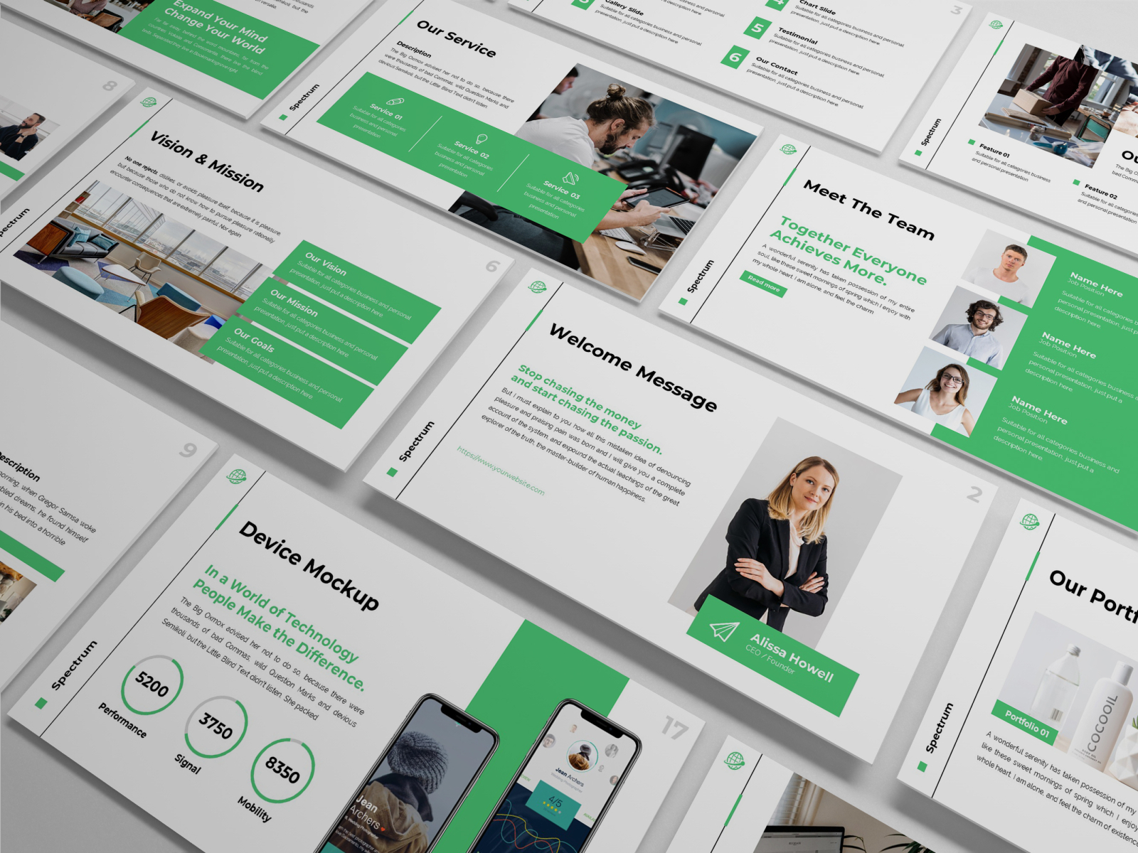 Spectrum – Corporate Presentation Template by SlideFactory on Dribbble