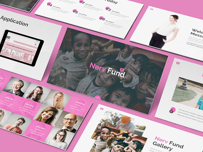 Nerv – Nonprofit Presentation Template annual branding business presentation charity community foundation green health humanity nature orange organization pink pitchdeck powerpoint template presentation report slides social volunteer