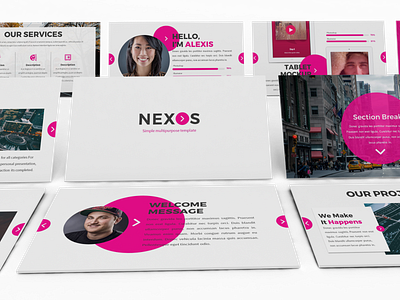 Nexos - Creative Powerpoint Template business presentation keynote keynote template lookbook pitchdeck powerpoint template presentation slides