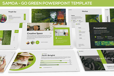 Samoa - Green Campaign Powerpoint Template business presentation keynote keynote template lookbook pitchdeck powerpoint template presentation slides
