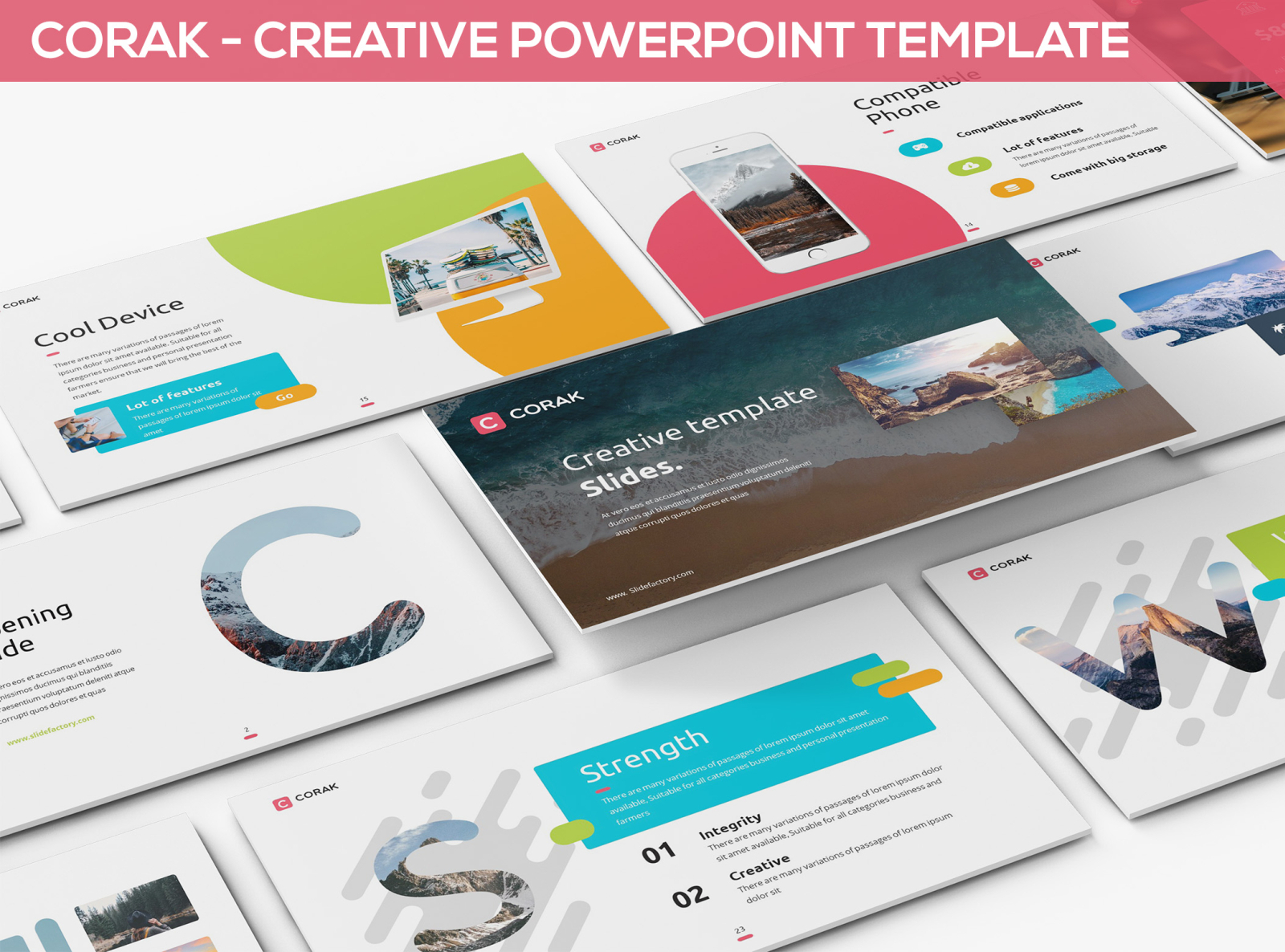 Corak - Creative Powerpoint Template by SlideFactory on Dribbble