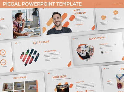 PICGAL - Powerpoint Template abstract business presentation lookbook minimal pitchdeck powerpoint template presentation simple slides