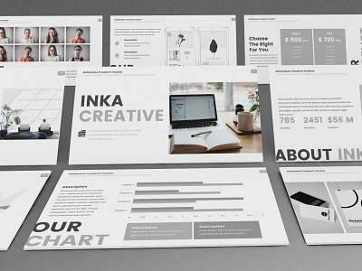 Inka - Creative Powerpoint Template business presentation clean finance investor lookbook minimal pitchdeck powerpoint template presentation simple slides