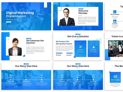 Digital Marketing- Powerpoint Template by Slidefactory Studio on Dribbble