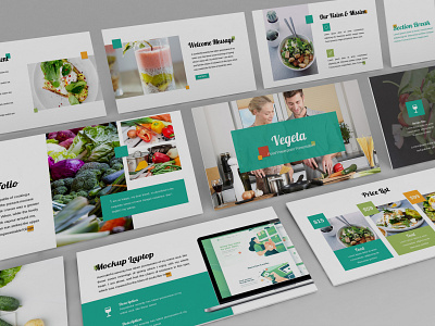 Vegeta - Food Powerpoint Template abstract business presentation clean finance minimal pitchdeck powerpoint template presentation simple slides