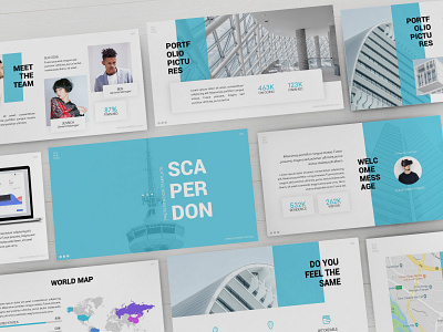 Scaperdon - Architecture Powerpoint Template business presentation finance investor lookbook minimal pitchdeck powerpoint template presentation simple slides