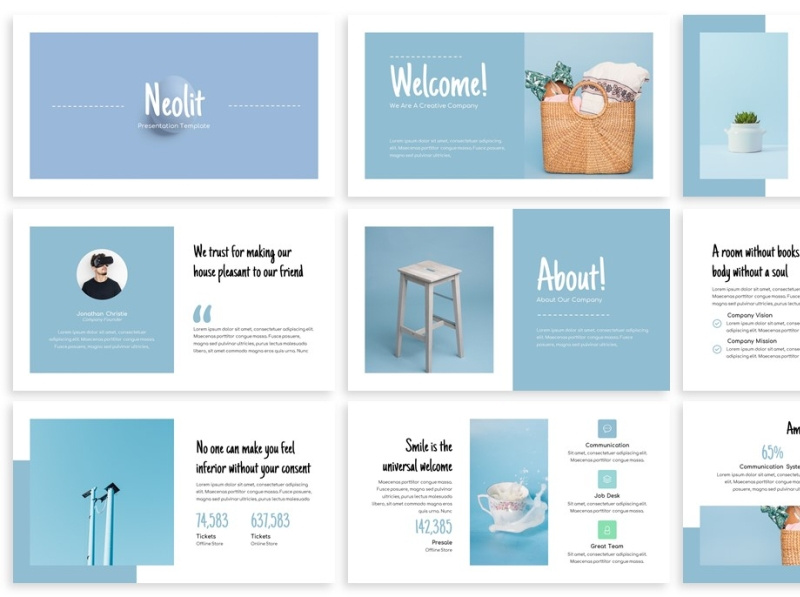 Neolit - Modern Powerpoint Template by SlideFactory on Dribbble