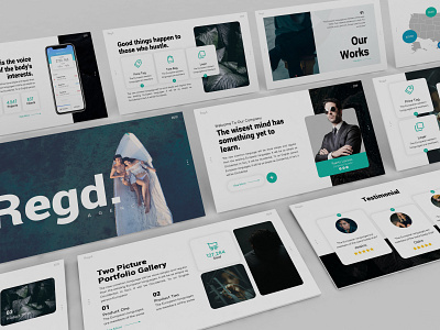 Regd - Agency Powerpoint Template business presentation clean investor lookbook minimal pitchdeck powerpoint template presentation simple slides