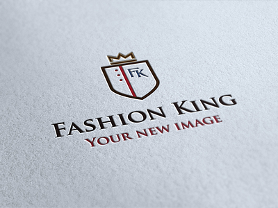 Fashion King branding crown elegant fashion logo shield shirt tradition