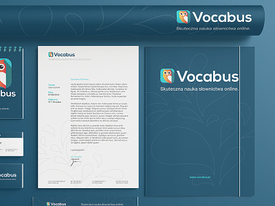 Vocabus brandign ico logo long longshadow owl poland school shadow startup stationary