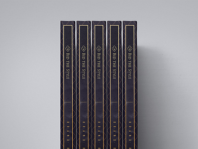 Bid the Style - Brandbook 1/3 book brandbook branding copper cover elegant frame identity logo mark space violet
