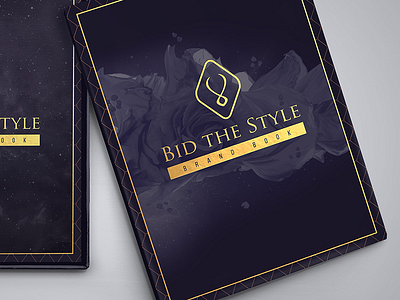 Bid the Style - Brandbook 2/3 book box brandbook branding copper cover logo mark rose space star violet