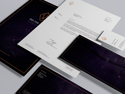 Bid the Style - Stationary book brandbook branding copper cover elegant frame identity logo mark space violet
