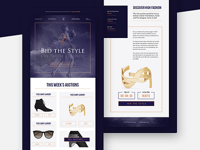 Bid the Style - mailing frame layout mail mailing typo typography ui web webdesign woman