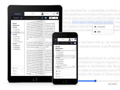 LivingBooks app book clean community elegent responsive shop startup web writing