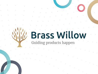 Brass Willow - agile branding branding bubble circle colors dot identity logo mark scrumm technology visual wave