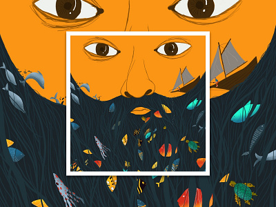 Self portrait #1 bearded boat design digital digital art digital illustration fisherman fishes fishing illustration illustration art illustration design illustrations ocean ocean life procreate procreate art sea self portrait self portrait