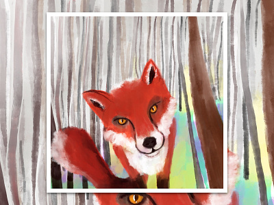 What did the Fox say! digital digital art digital illustration forest fox fox illustration illustration illustration art illustration design illustrations illustrator procreate procreate art watercolor woods