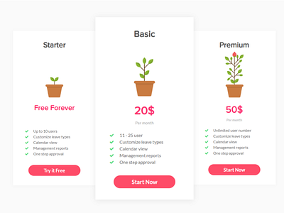 Pricing page