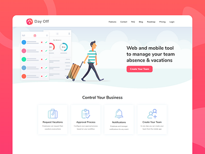 Day Off Landing Page