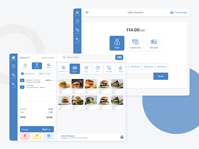 POS ipad app for restaurants app cashier checkout design food app ipad order payment method point of sale pos receipt restaurant ui ux