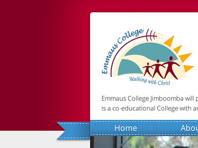 College Website blue branding college contrast red ribbon school ui web website