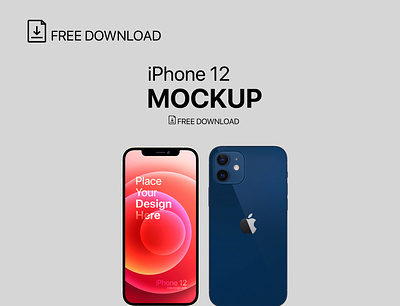 iPhone 12 Mockup FREE (PSD) design freemockup iphone12 iphone12pro iphonemockup mockup mockup psd mockups