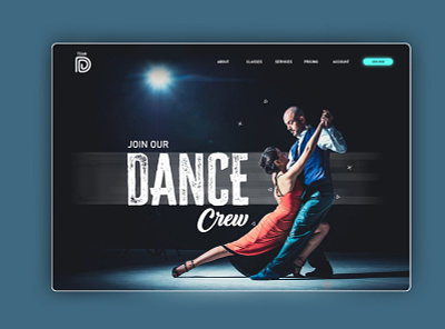 DANCE CREW- Web Landing Page | UI Design dancewebsite icon illustration logo uiux uiuxdesign webdesign webdesigner weblanding webpage website
