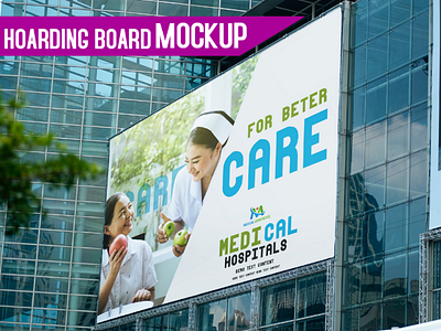 Hoardings board mock-up | Free ads advertisement board building design logo mock up mockup print